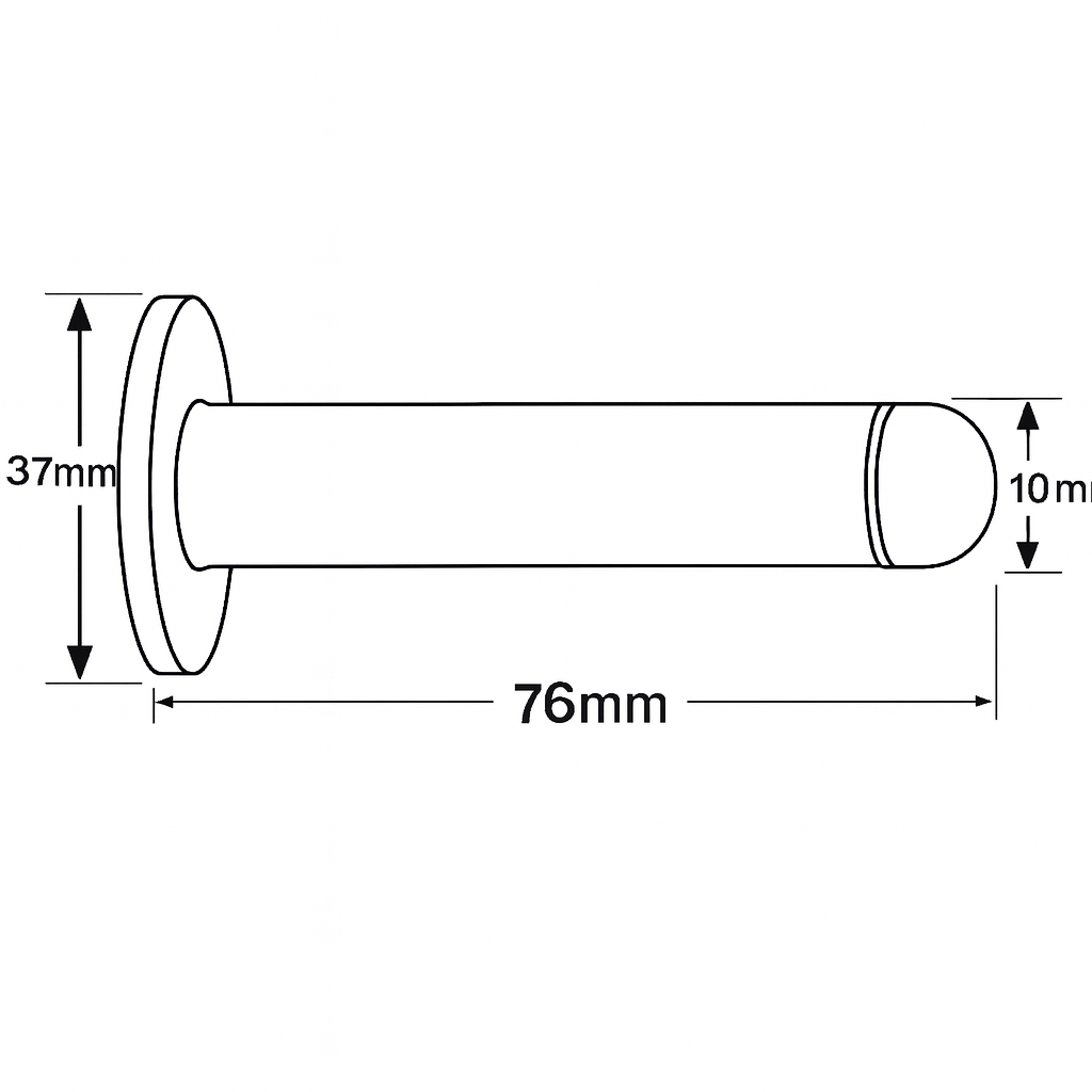 Door Stop - Polished Brass - 76mm