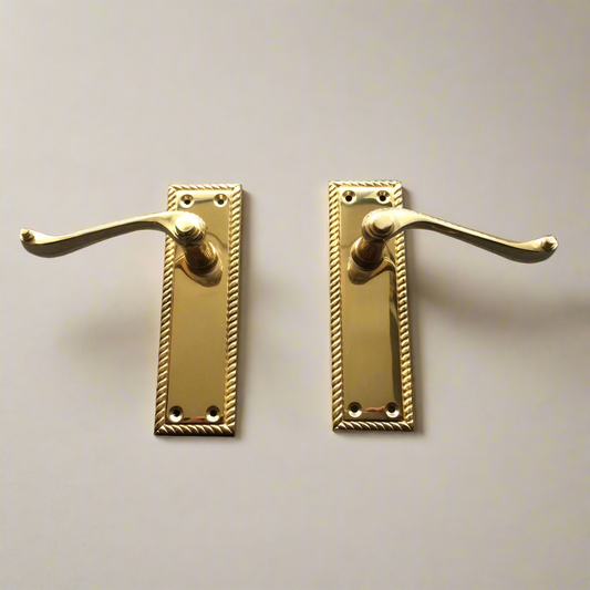 Georgian Lever Door Handles - Brass