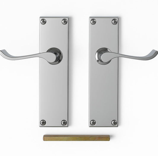 Victorian Lever Door Handles - Chrome - lever door handles product photo