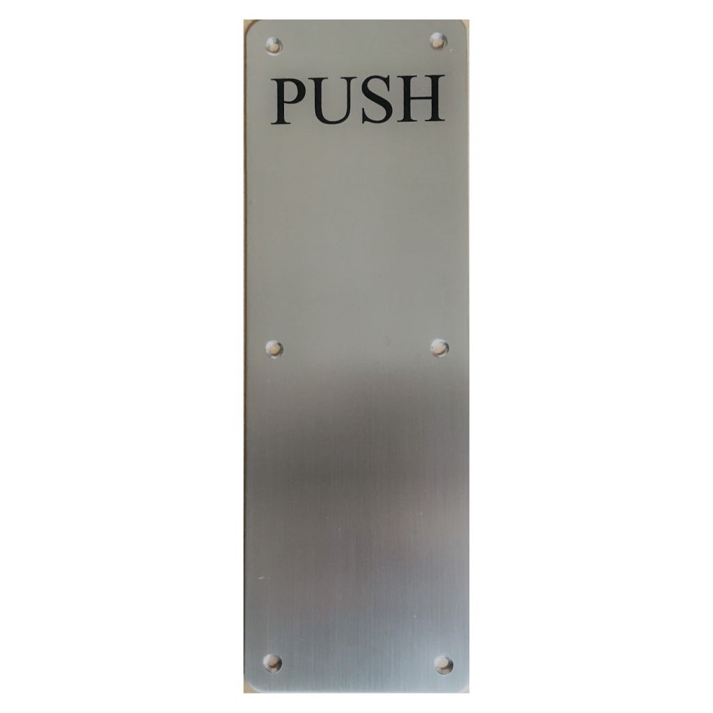 Push Door Plate - Stainless Steel - Commercial Grade