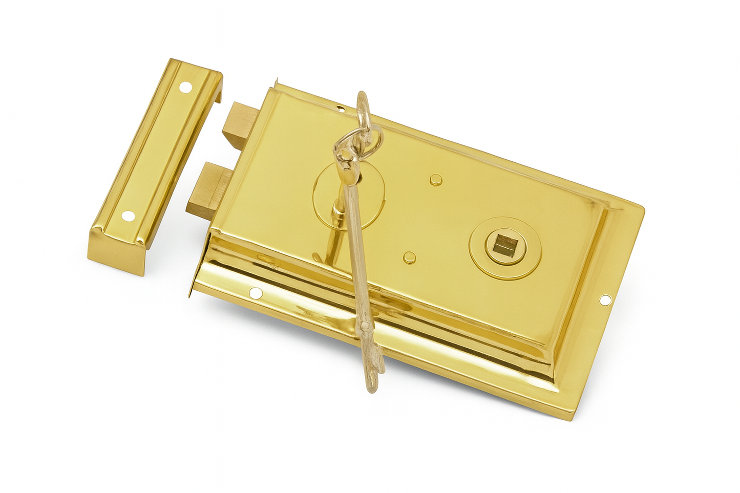 Rim Lock - Polished Brass