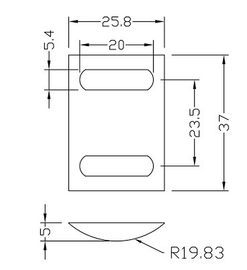 Handrail Insert - Stainless Steel - Commercial Grade