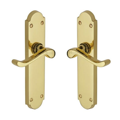 Heritage Lever Door Handles - Polished Brass