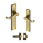 Victorian Brass Lever Door Handles With Latch - Antique Style