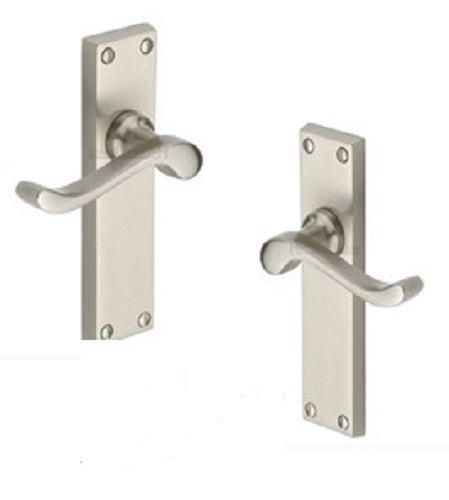 Victorian Lever Door Handles - Satin Nickel