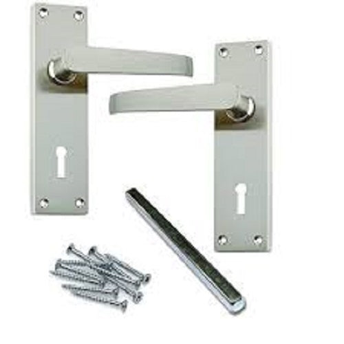 Highmark Lever Door Handles With Mortice Lock - Satin Chrome