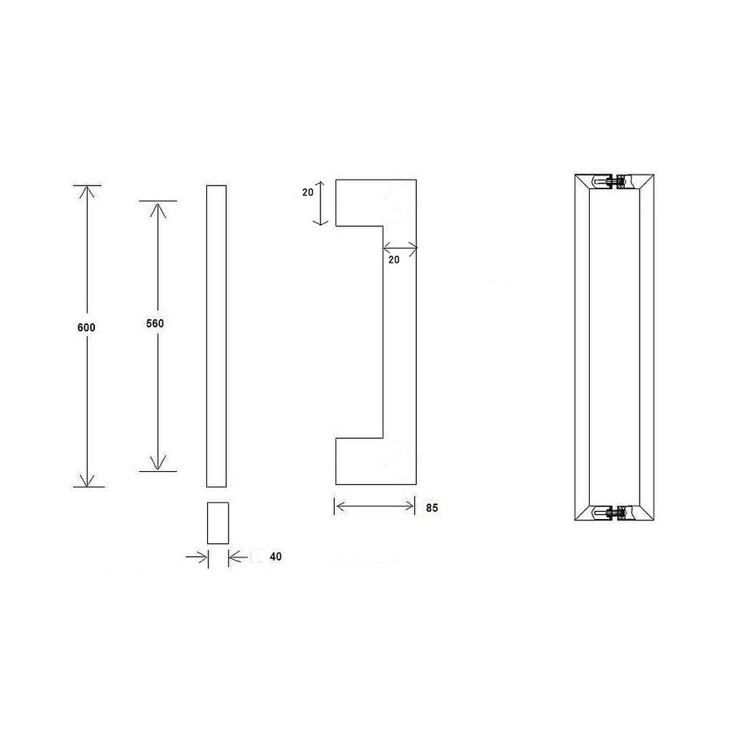 Front Door Pull Handles - Stainless Steel