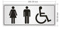 Washroom Sign - Stainless Steel - Closeout Special
