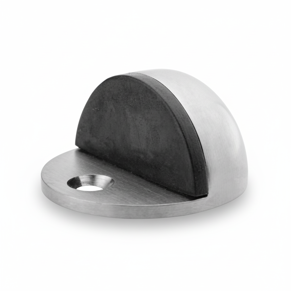 Door Stop - Stainless Steel - Floor Mount Dome