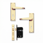 Highmark Lever Door Handles With Mortice Lock - Polished Brass