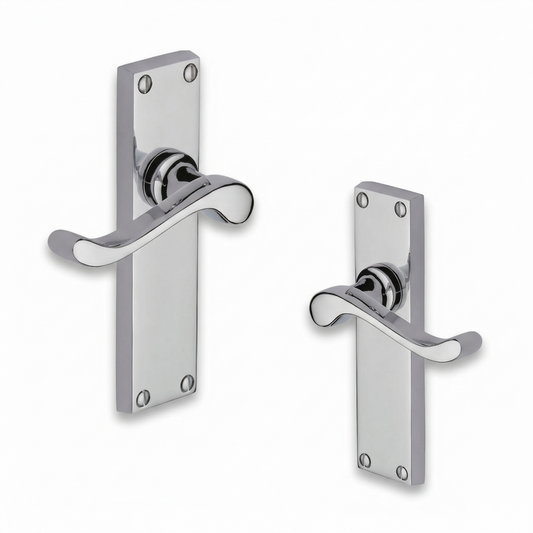 Victorian Lever Door Handles - Chrome - lever door handles product photo