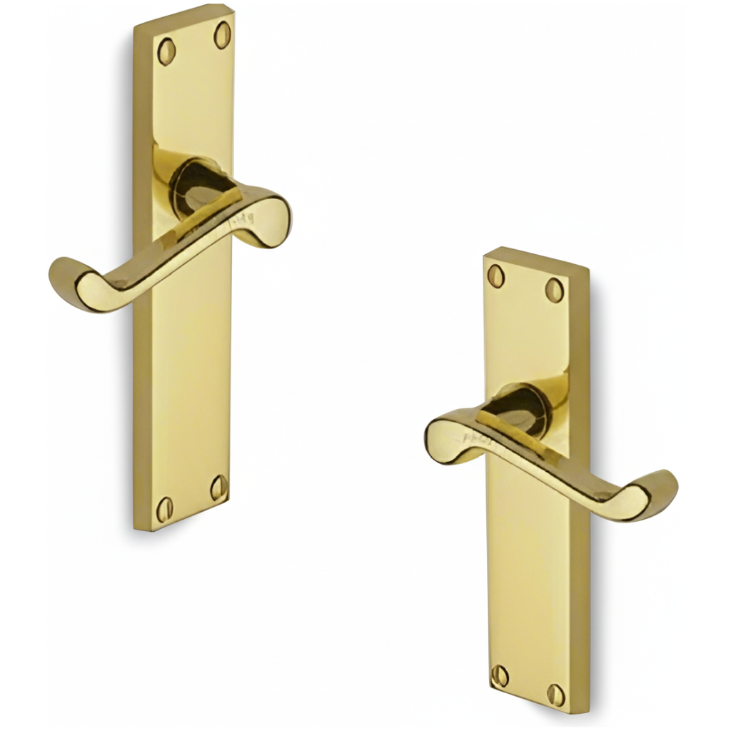 Victorian Lever Door Handles - Polished Brass