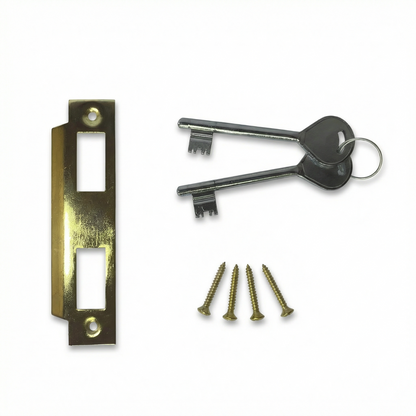 Mortice Lock With Keys - Polished Brass