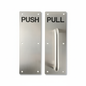 Door Handle And Push Plate Set - Stainless Steel - Commercial Grade
